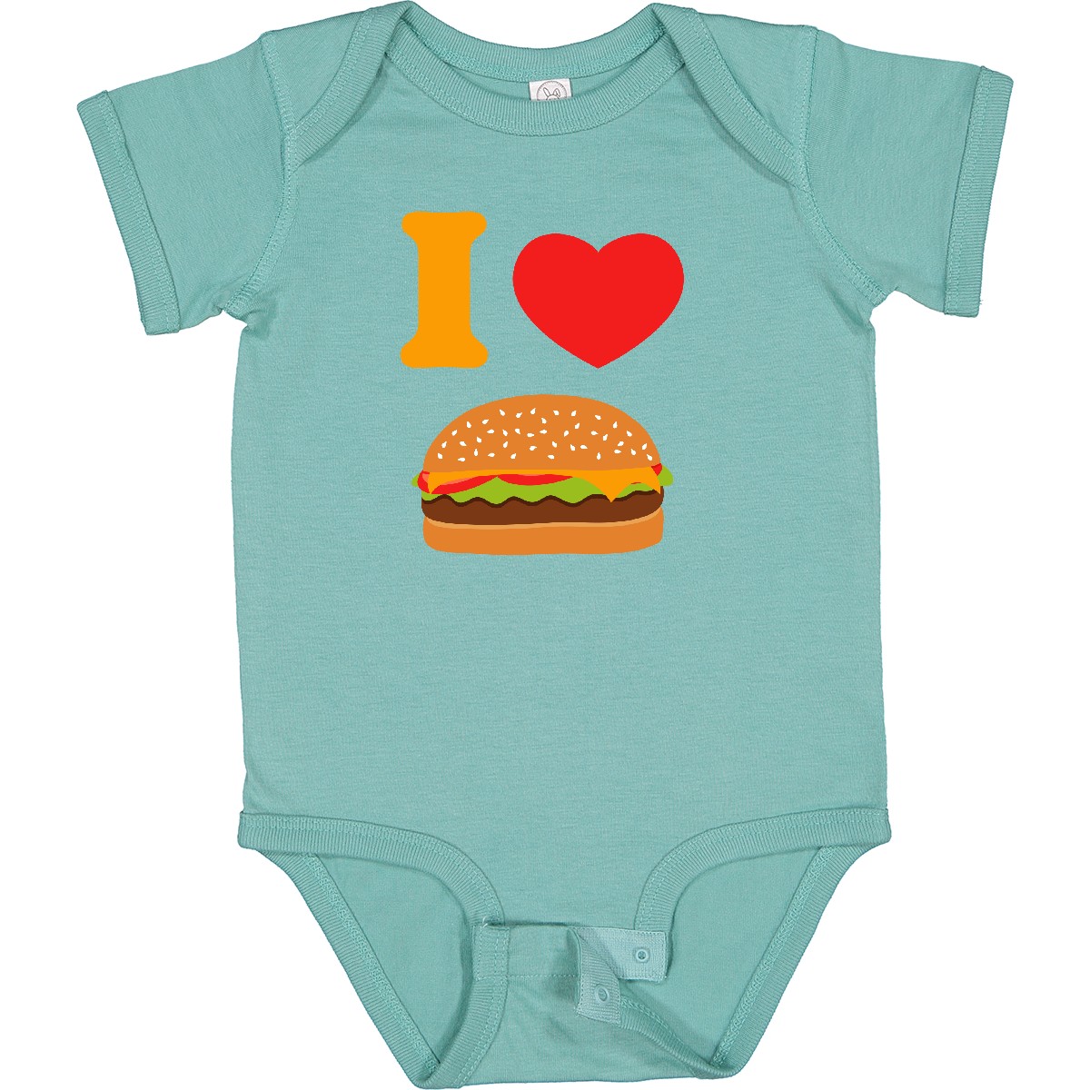 Inktastic I Love Cheeseburgers Baby Bodysuit Cheeseburger Heart Hamburger Cute - Picture 14 of 17