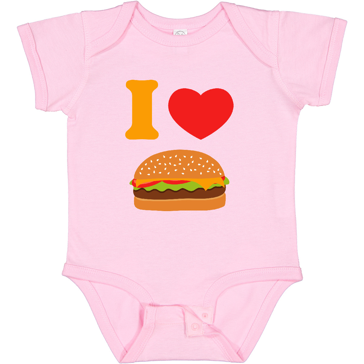 Inktastic I Love Cheeseburgers Baby Bodysuit Cheeseburger Heart Hamburger Cute - Picture 12 of 17