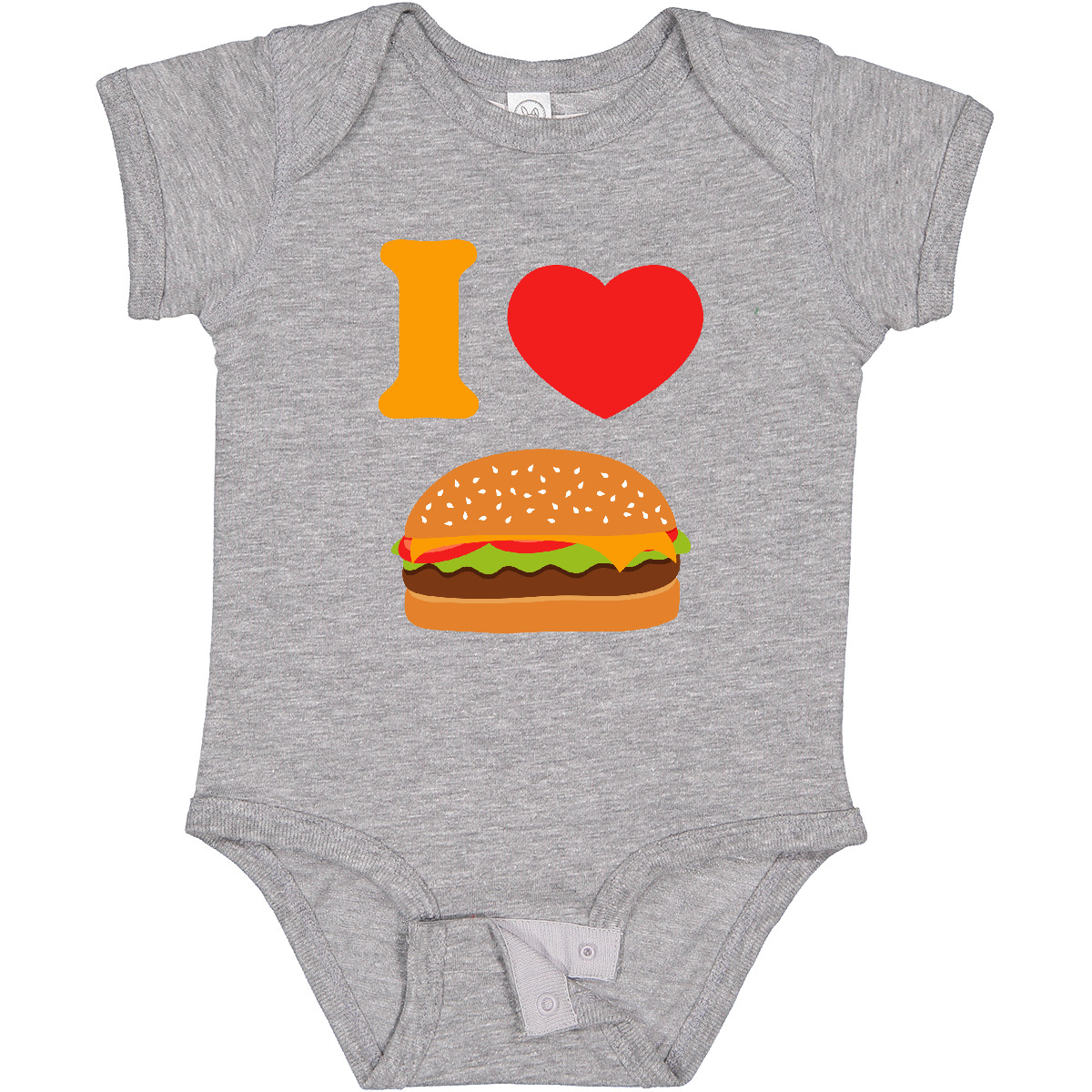 Inktastic I Love Cheeseburgers Baby Bodysuit Cheeseburger Heart Hamburger Cute - Picture 7 of 17