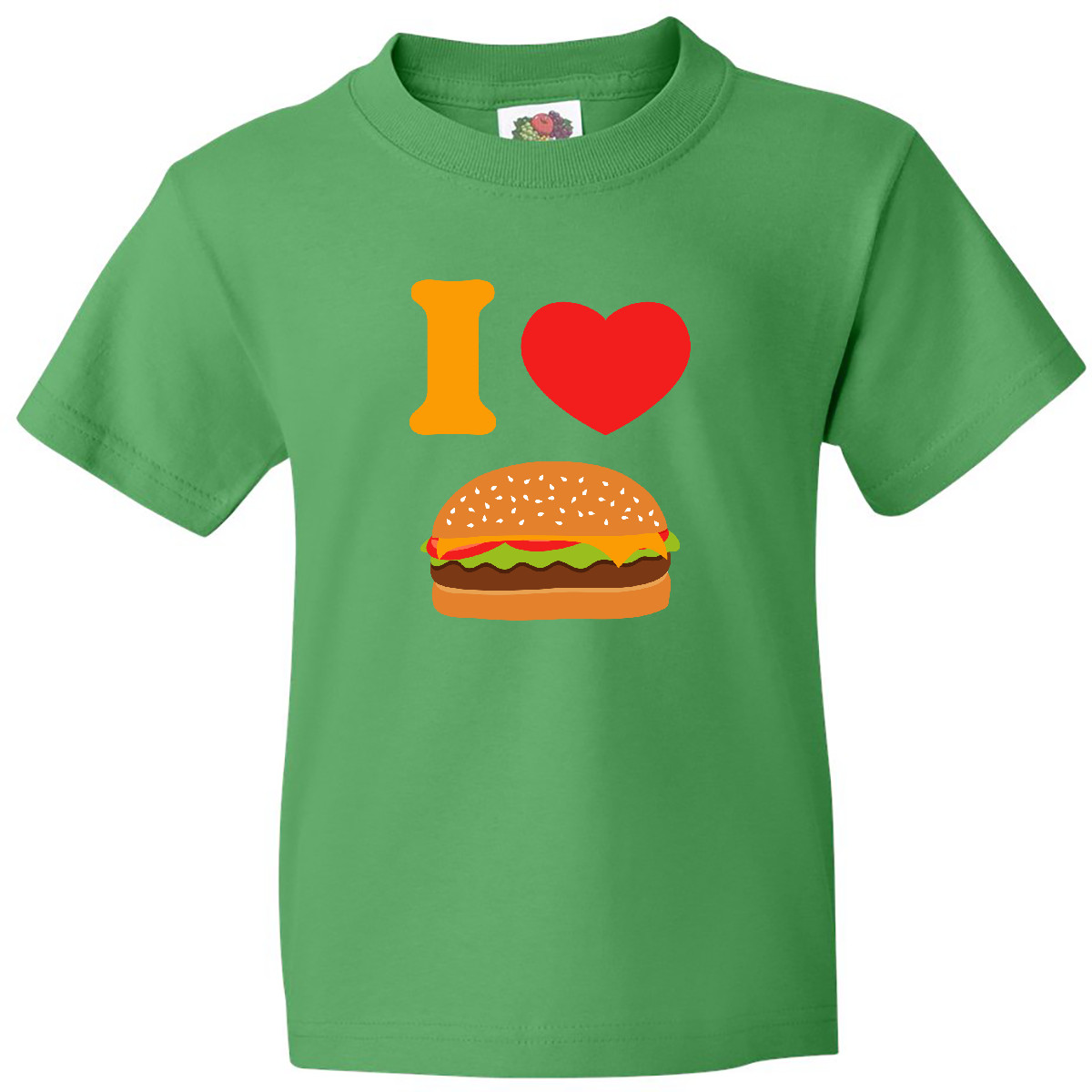 Inktastic I Love Cheeseburgers Youth T-Shirt Cheeseburger Heart Hamburger Cute - Picture 4 of 8