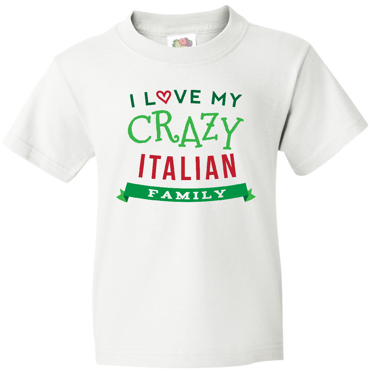Inktastic Italian Family Heritage Youth T-Shirt Italy I Love My Crazy Funny Cute - Picture 7 of 7