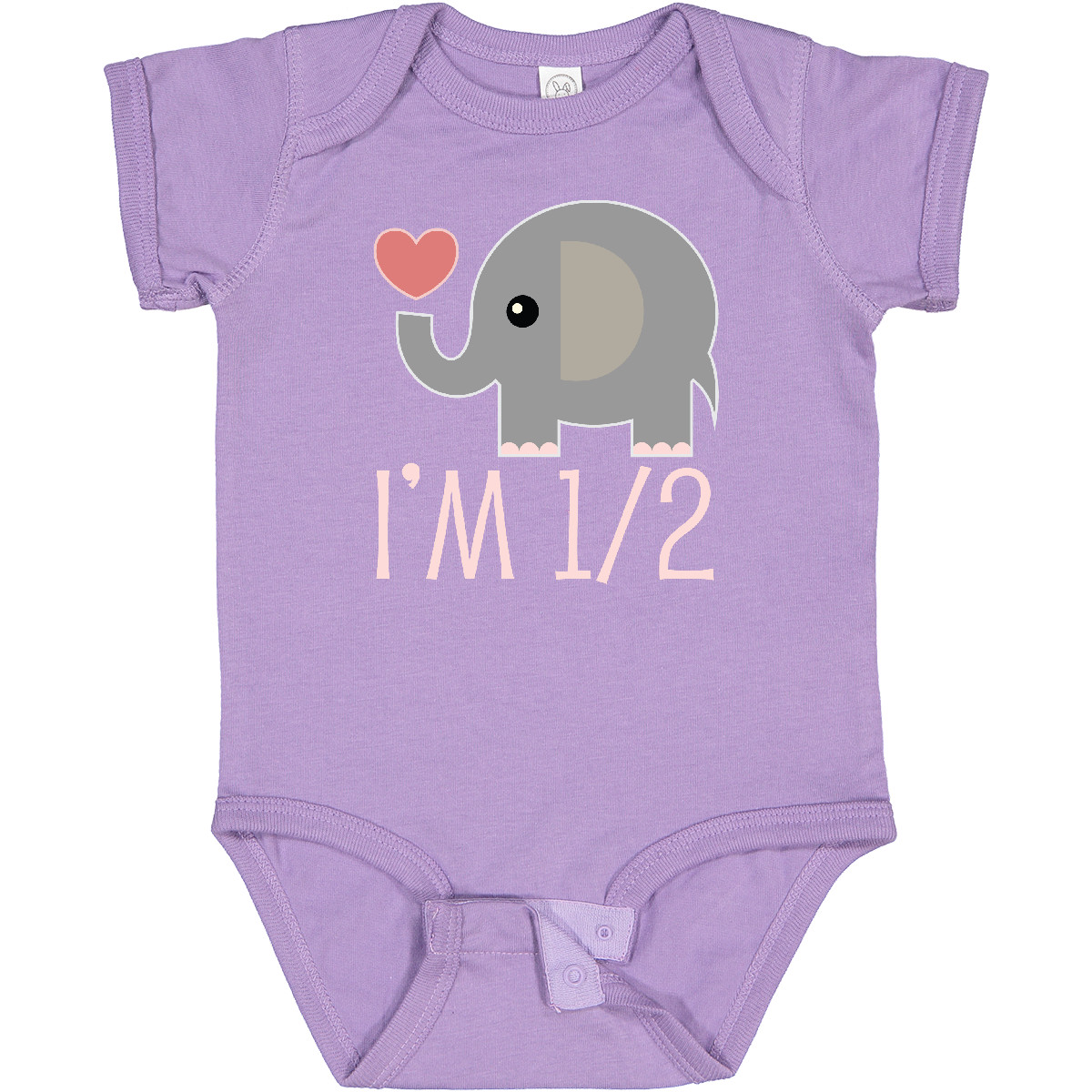 Inktastic Half Birthday Cute Elephant Baby Bodysuit Im Apparel Girl Old Happy