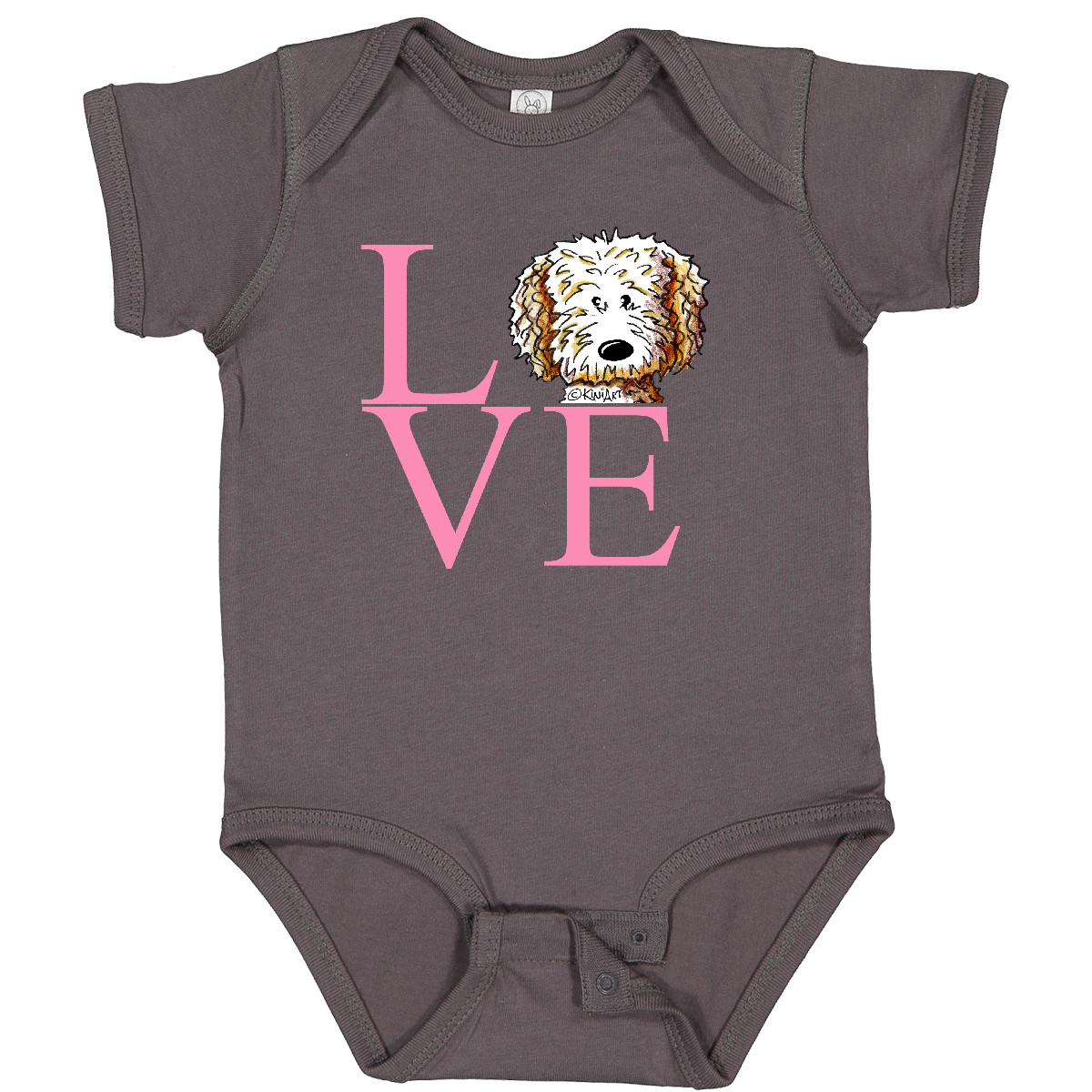 Inktastic KiniArt Doodle Love Baby Bodysuit - KiniArt Labradoodle Goldendoodle - Picture 4 of 15