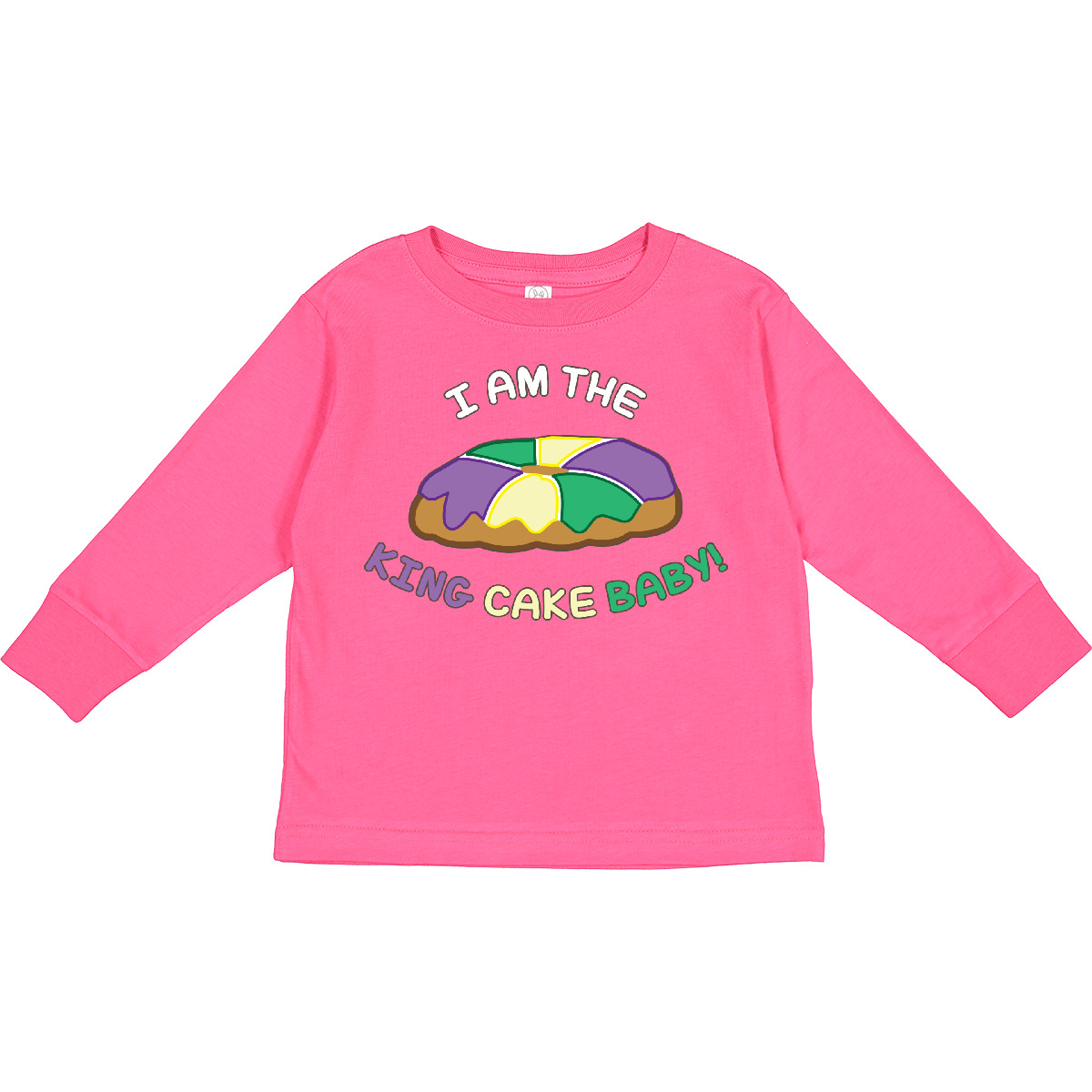 Inktastic I Am The King Cake Baby Toddler Long Sleeve T-Shirt Cute New Orleans - Picture 6 of 9