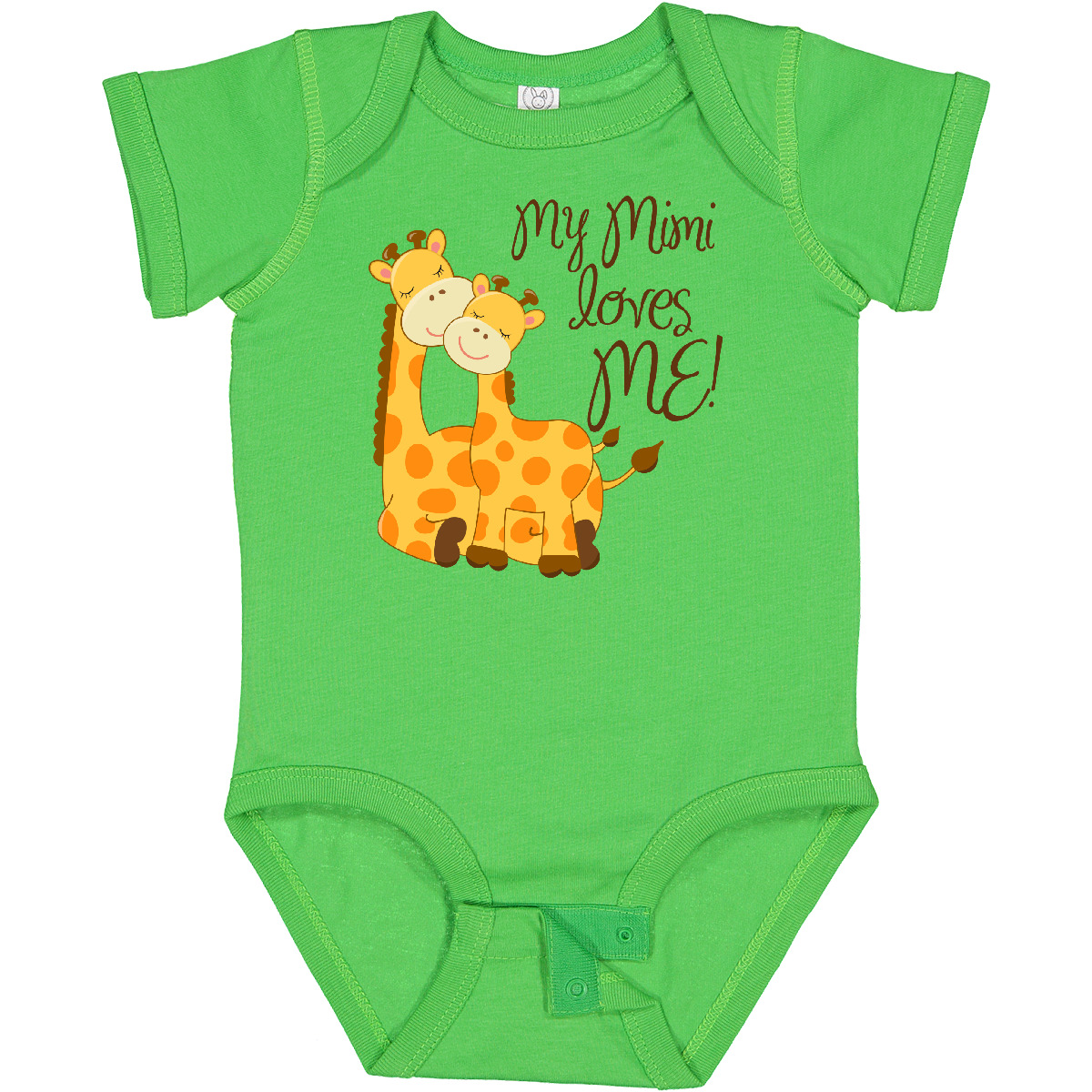 Inktastic My Mimi Loves Me! Baby Bodysuit Giraffe Loved By Grandma One-piece - Picture 2 of 25