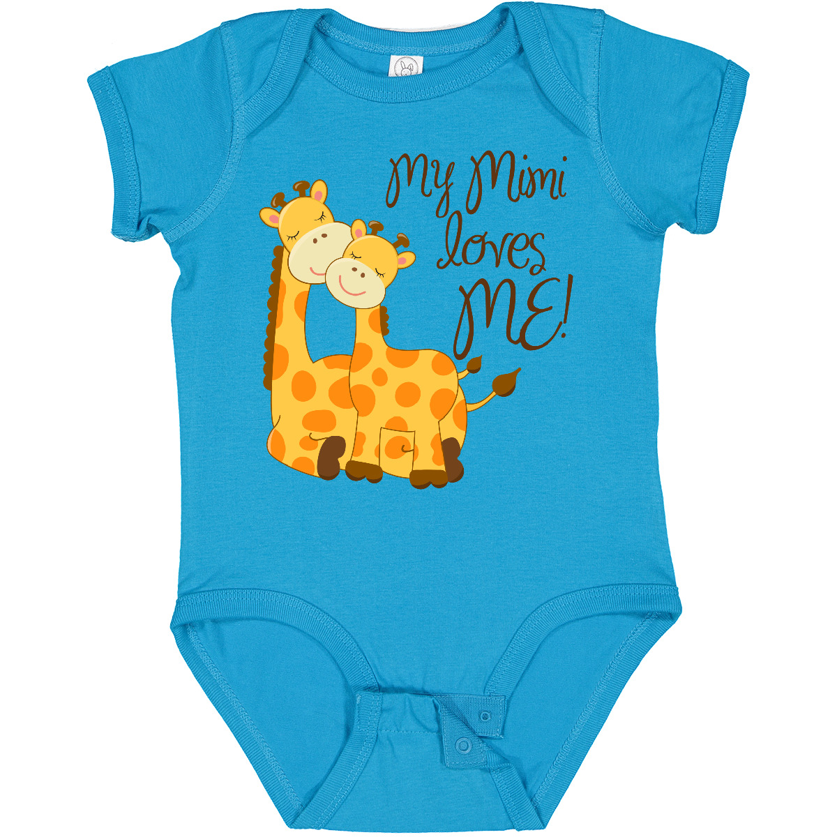 Inktastic My Mimi Loves Me! Baby Bodysuit Giraffe Loved By Grandma One-piece - Picture 22 of 25