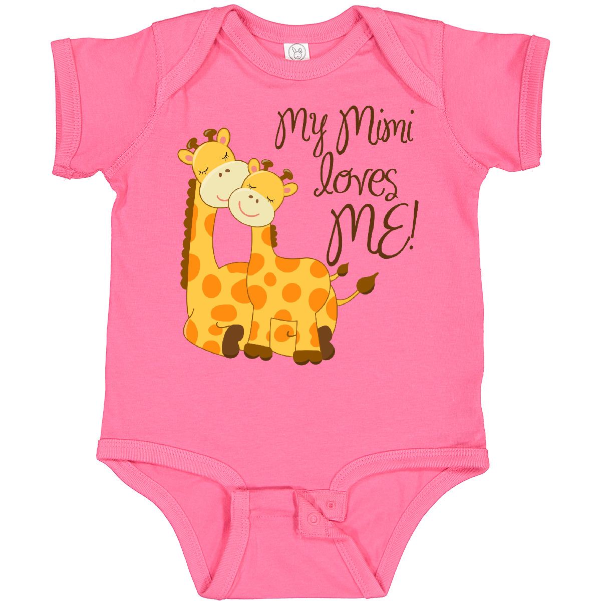 Inktastic My Mimi Loves Me! Baby Bodysuit Giraffe Loved By Grandma One-piece - Picture 11 of 25