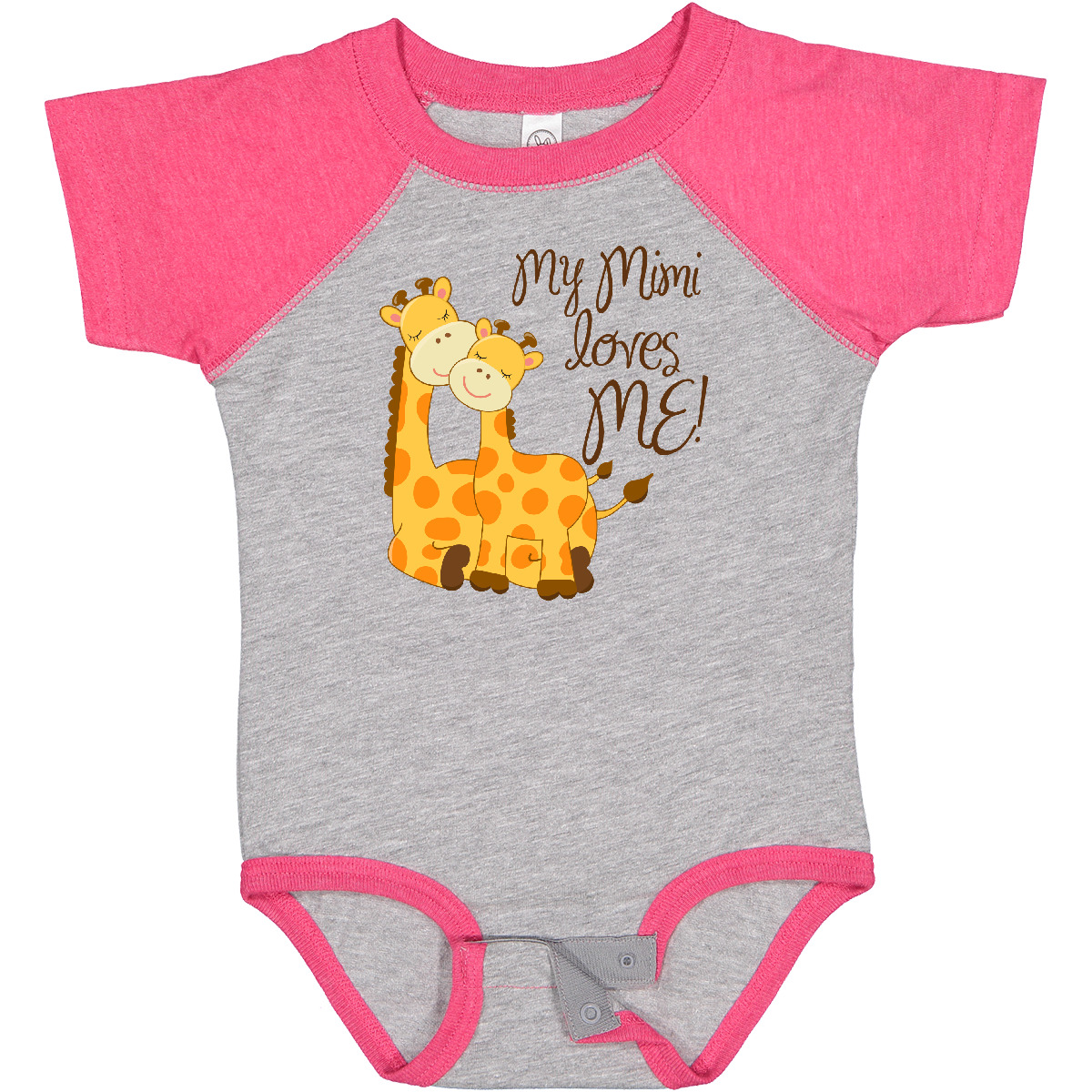 Inktastic My Mimi Loves Me! Baby Bodysuit Giraffe Loved By Grandma One-piece - Picture 7 of 25