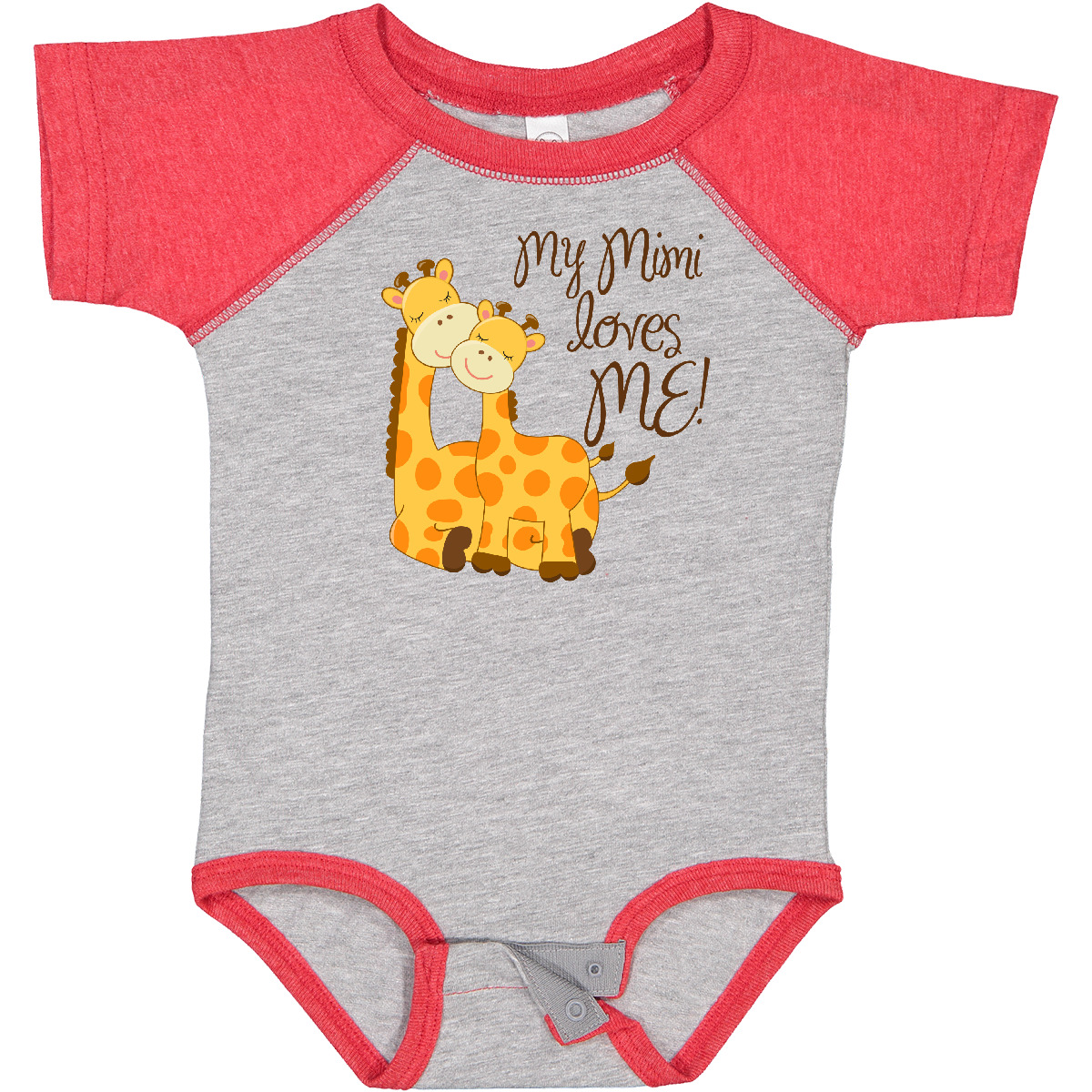 Inktastic My Mimi Loves Me! Baby Bodysuit Giraffe Loved By Grandma One-piece - Picture 9 of 25