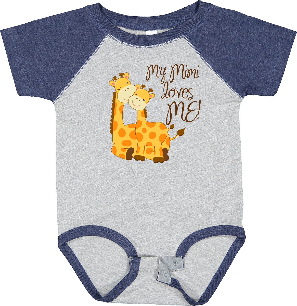 Inktastic My Mimi Loves Me! Baby Bodysuit Giraffe Loved By Grandma One-piece - Picture 8 of 25