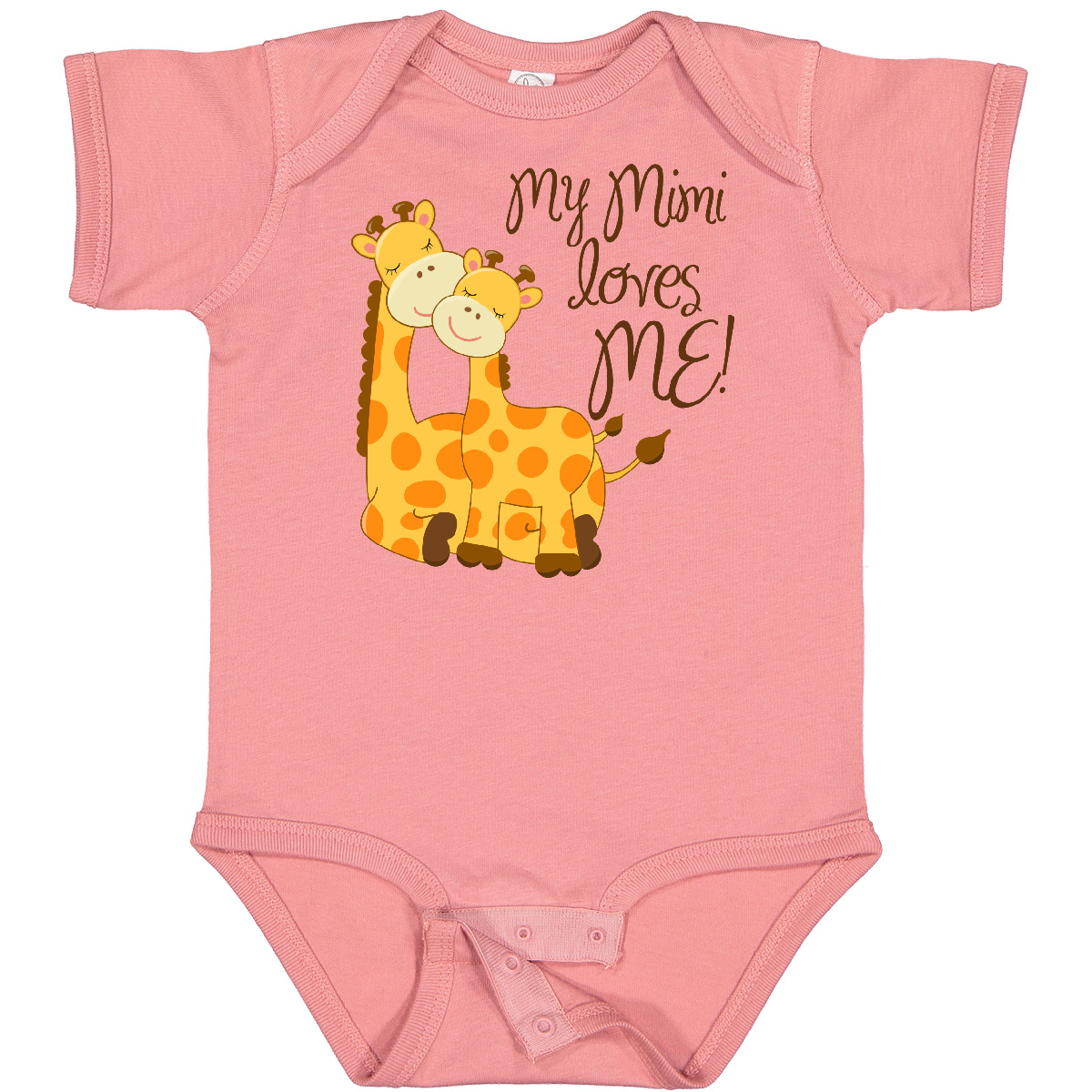 Inktastic My Mimi Loves Me! Baby Bodysuit Giraffe Loved By Grandma One-piece - Picture 14 of 25