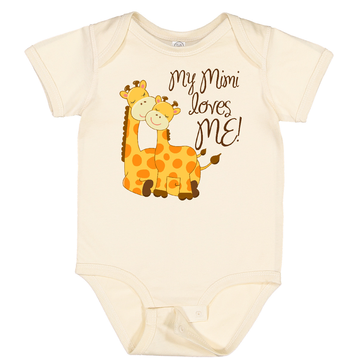 Inktastic My Mimi Loves Me! Baby Bodysuit Giraffe Loved By Grandma One-piece - Picture 15 of 25