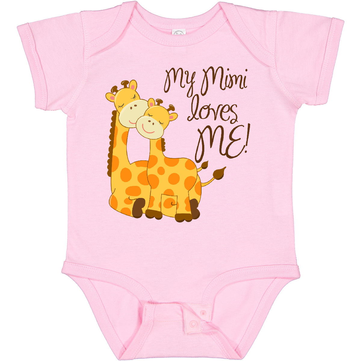 Inktastic My Mimi Loves Me! Baby Bodysuit Giraffe Loved By Grandma One-piece - Picture 17 of 25