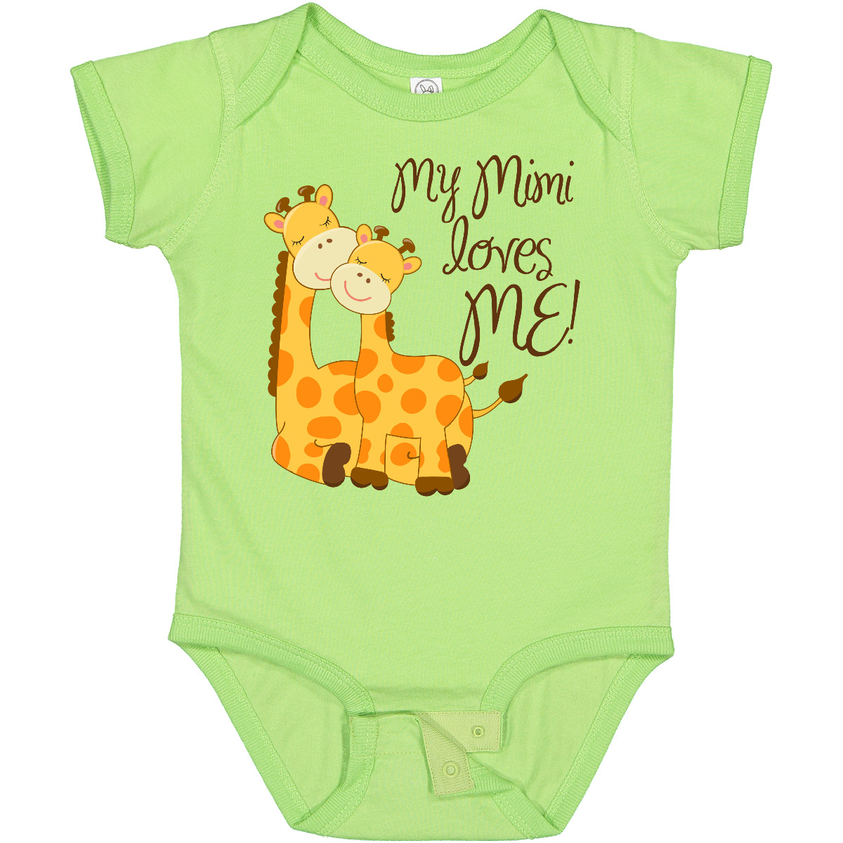 Inktastic My Mimi Loves Me! Baby Bodysuit Giraffe Loved By Grandma One-piece - Picture 13 of 25
