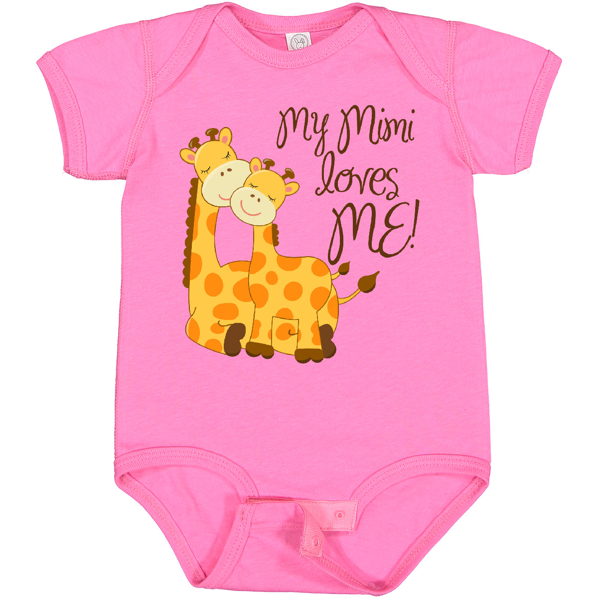Inktastic My Mimi Loves Me! Baby Bodysuit Giraffe Loved By Grandma One-piece - Picture 18 of 25