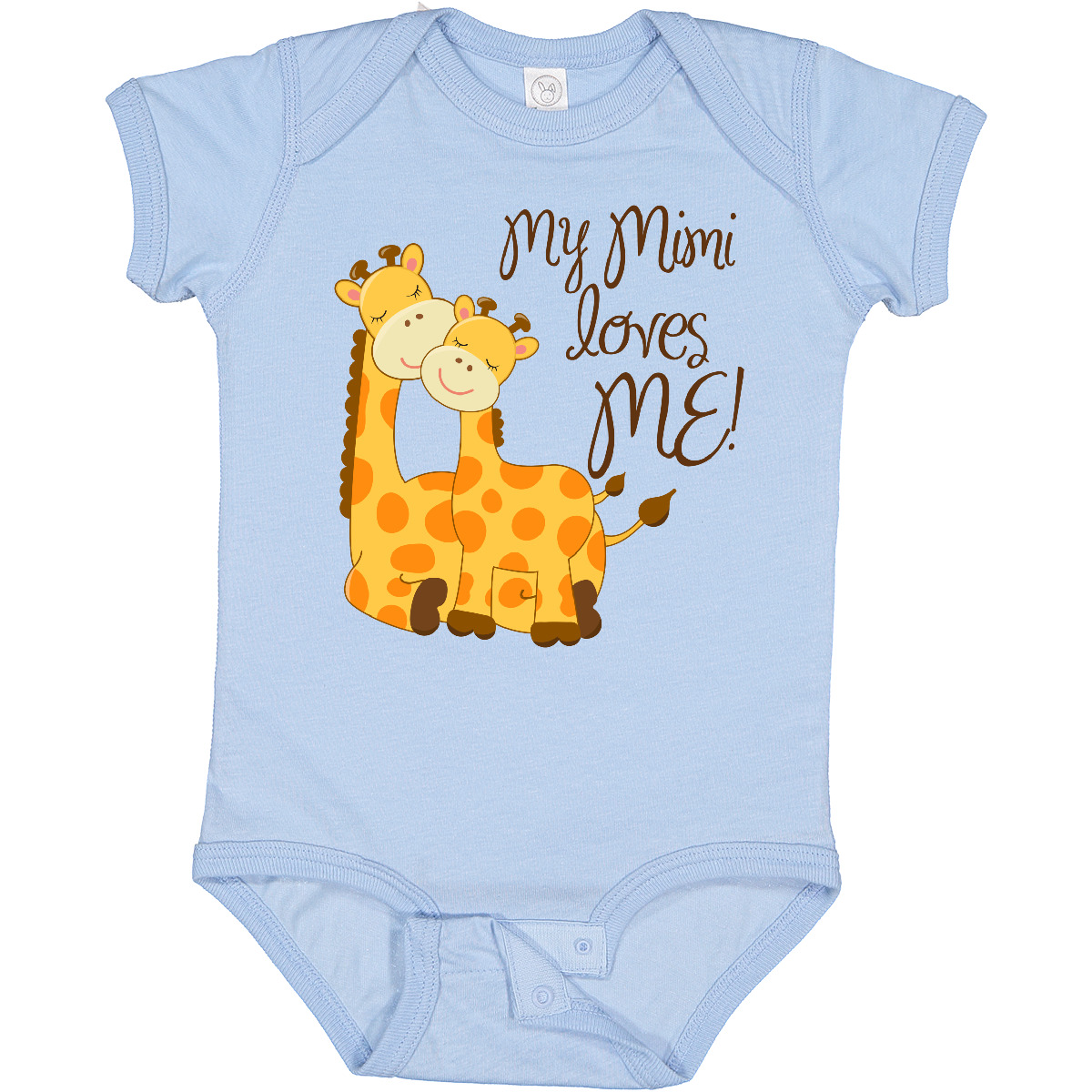 Inktastic My Mimi Loves Me! Baby Bodysuit Giraffe Loved By Grandma One-piece - Picture 4 of 25