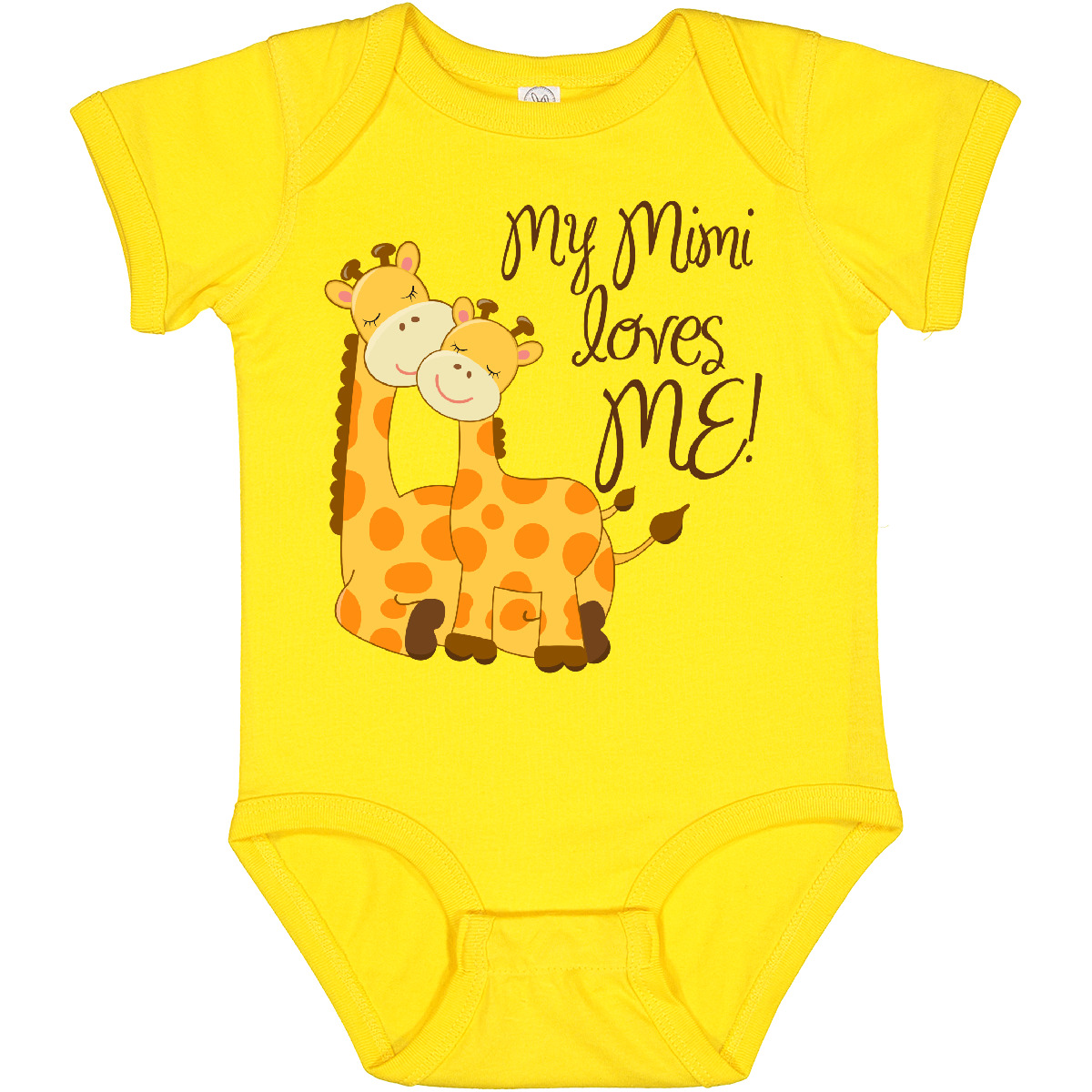 Inktastic My Mimi Loves Me! Baby Bodysuit Giraffe Loved By Grandma One-piece - Picture 25 of 25