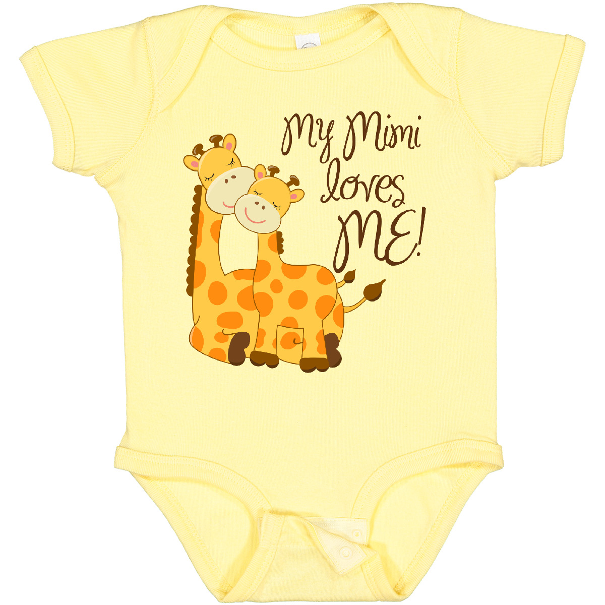 Inktastic My Mimi Loves Me! Baby Bodysuit Giraffe Loved By Grandma One-piece - Picture 3 of 25