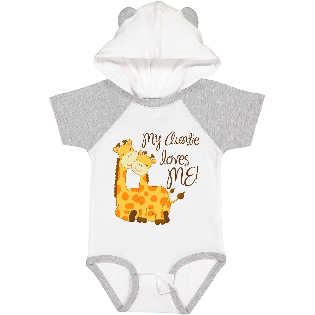 Inktastic My Auntie Loves Me! Baby Bodysuit Aunt Giraffe Loved By One-piece - Picture 9 of 10