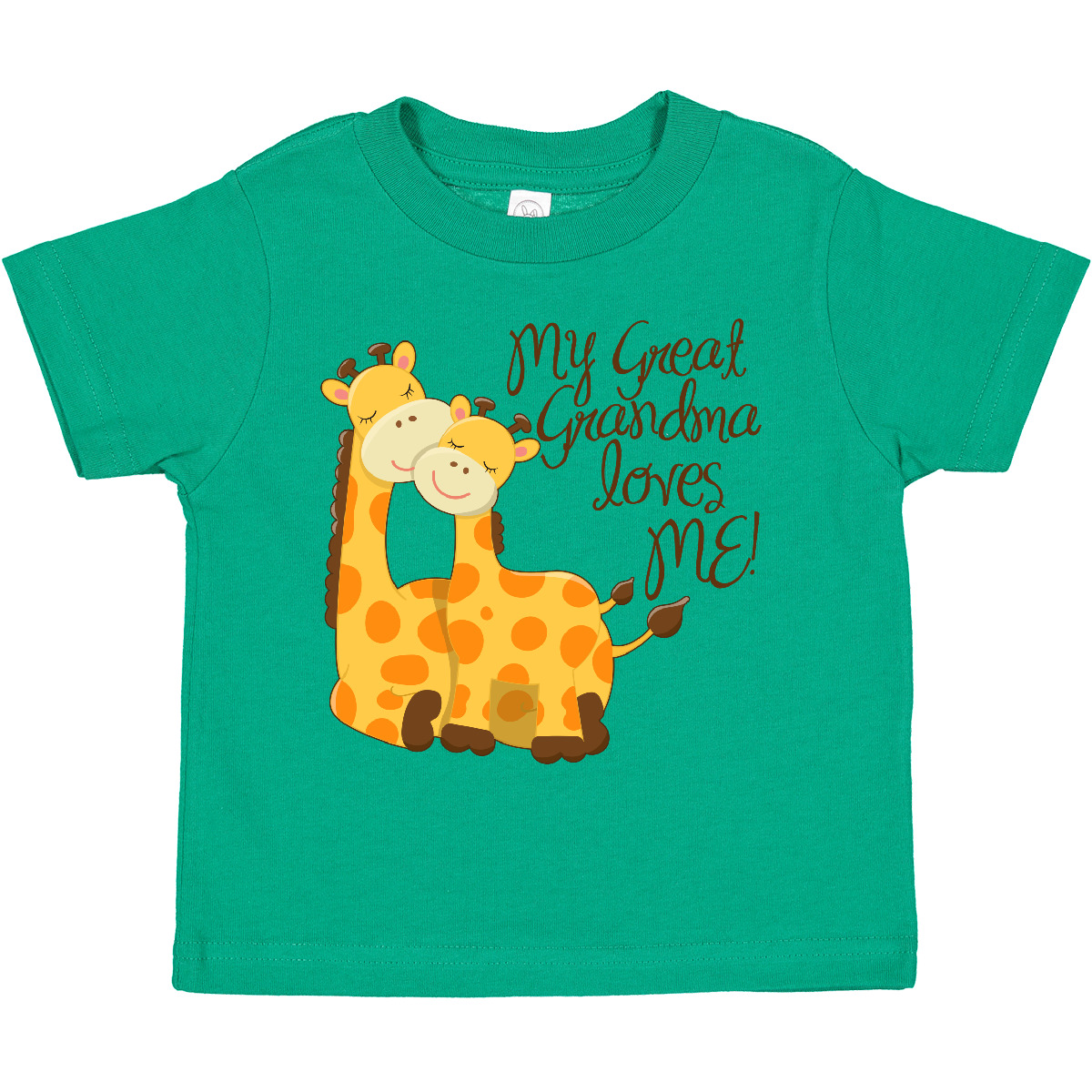 Inktastic My Great Grandma Loves Me! Toddler T-Shirt Giraffe Loved By For Family - Picture 7 of 17