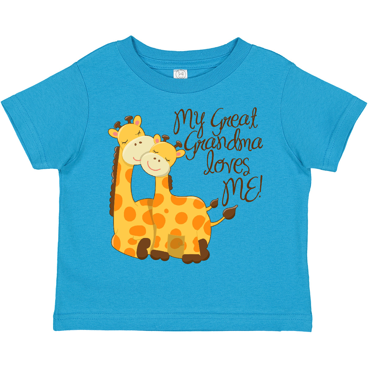 Inktastic My Great Grandma Loves Me! Toddler T-Shirt Giraffe Loved By For Family - Picture 15 of 17