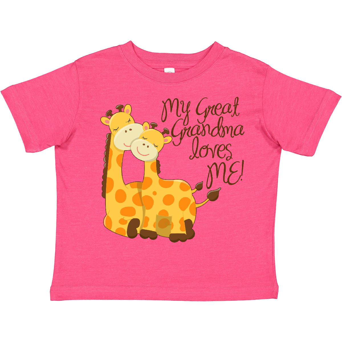 Inktastic My Great Grandma Loves Me! Toddler T-Shirt Giraffe Loved By For Family - Picture 16 of 17