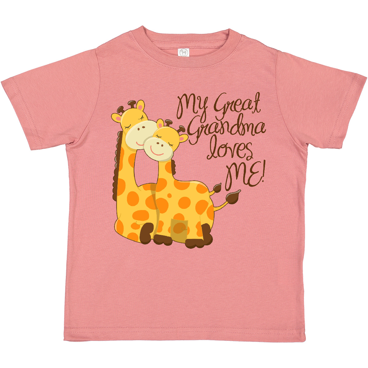Inktastic My Great Grandma Loves Me! Toddler T-Shirt Giraffe Loved By For Family - Picture 9 of 17