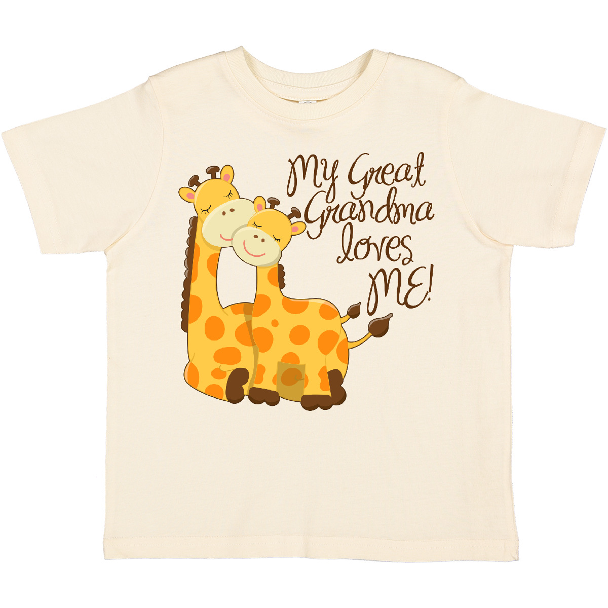 Inktastic My Great Grandma Loves Me! Toddler T-Shirt Giraffe Loved By For Family - Picture 10 of 17