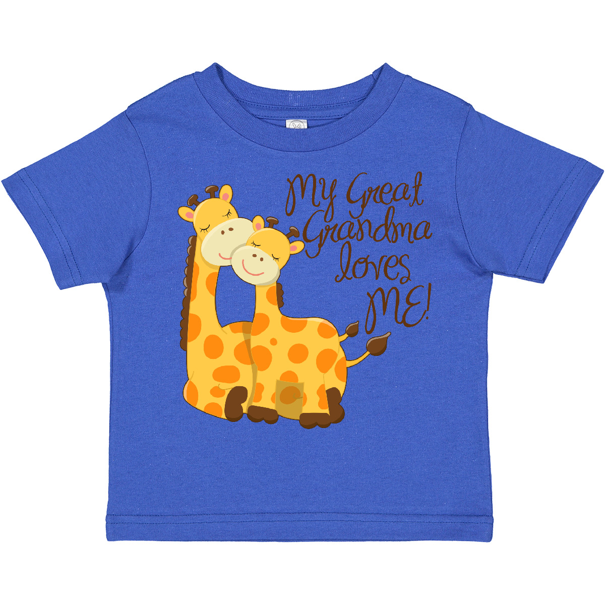 Inktastic My Great Grandma Loves Me! Toddler T-Shirt Giraffe Loved By For Family - Picture 12 of 17