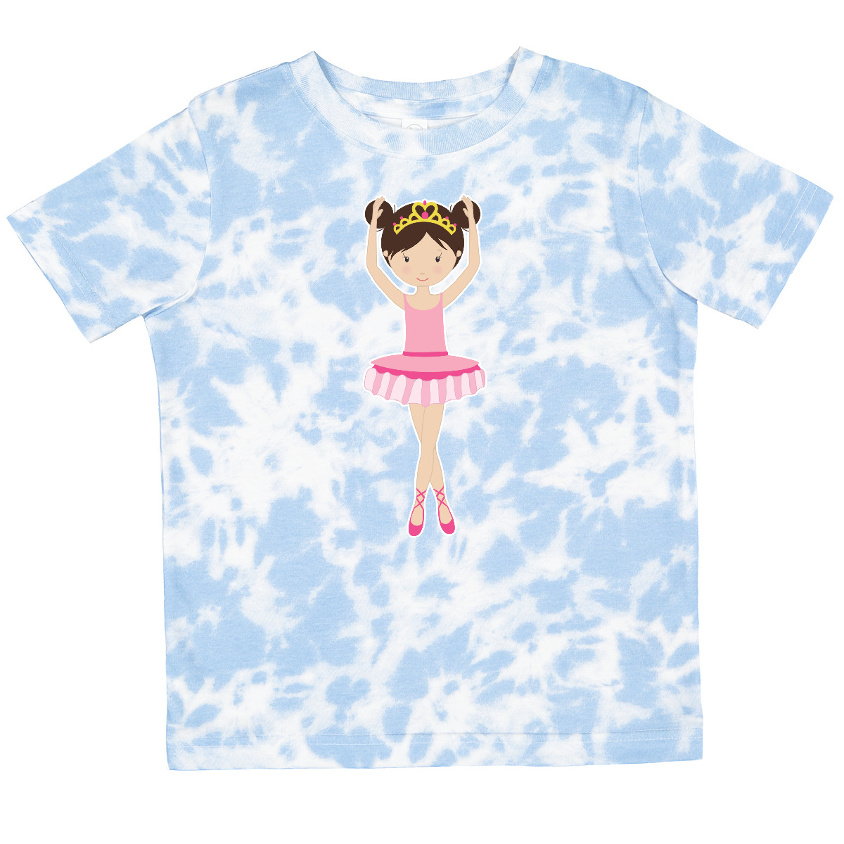 Inktastic Ballerina With Two Buns Toddler T-Shirt Hair Bun Brunette Brown Crown - Picture 14 of 15
