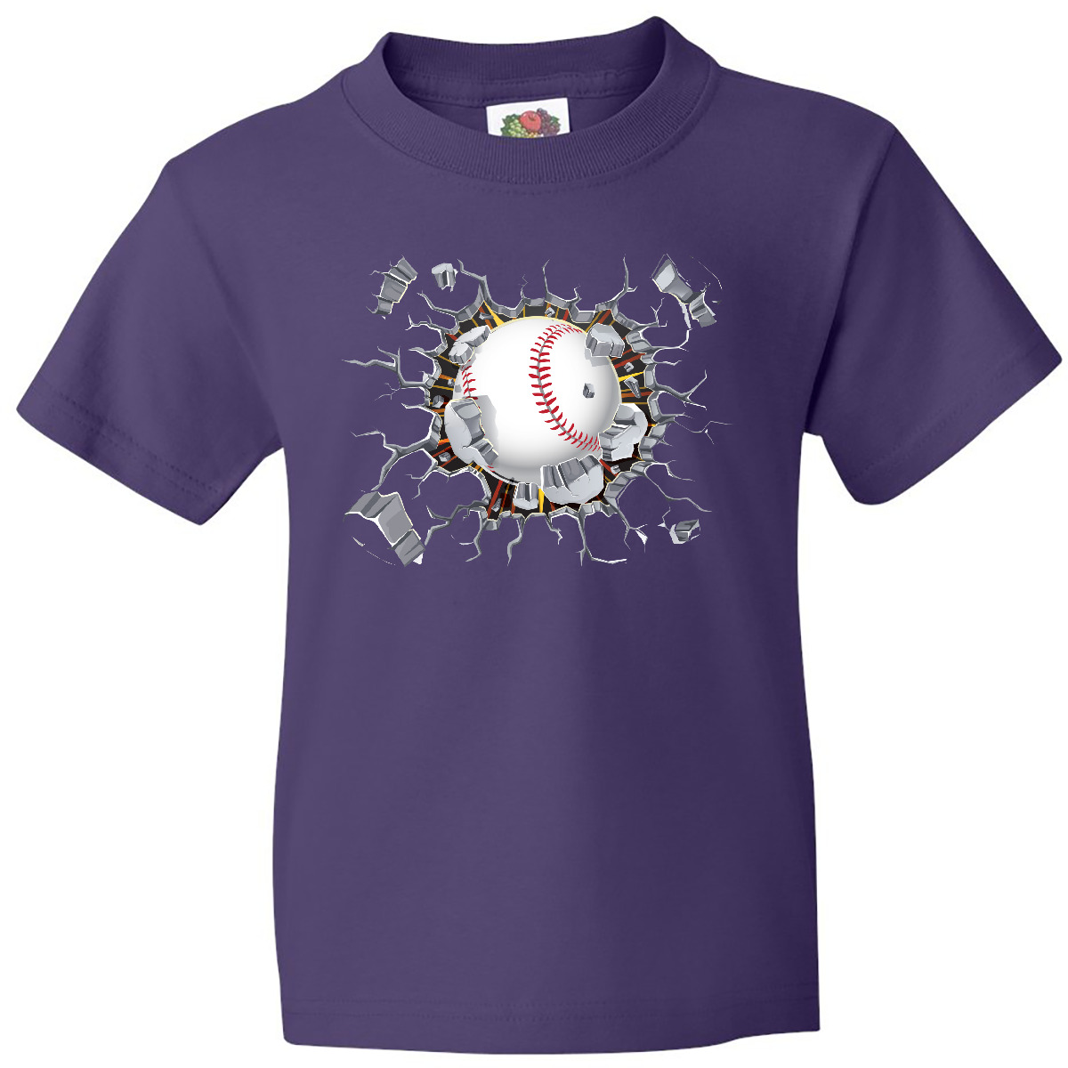 Inktastic Baseball Breakthrough Youth T-Shirt Softball Crash Sports League Ball - Picture 8 of 12