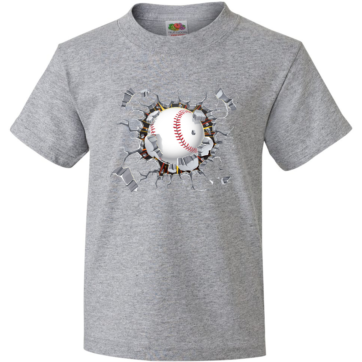 Inktastic Baseball Breakthrough Youth T-Shirt Softball Crash Sports League Ball - Picture 4 of 12