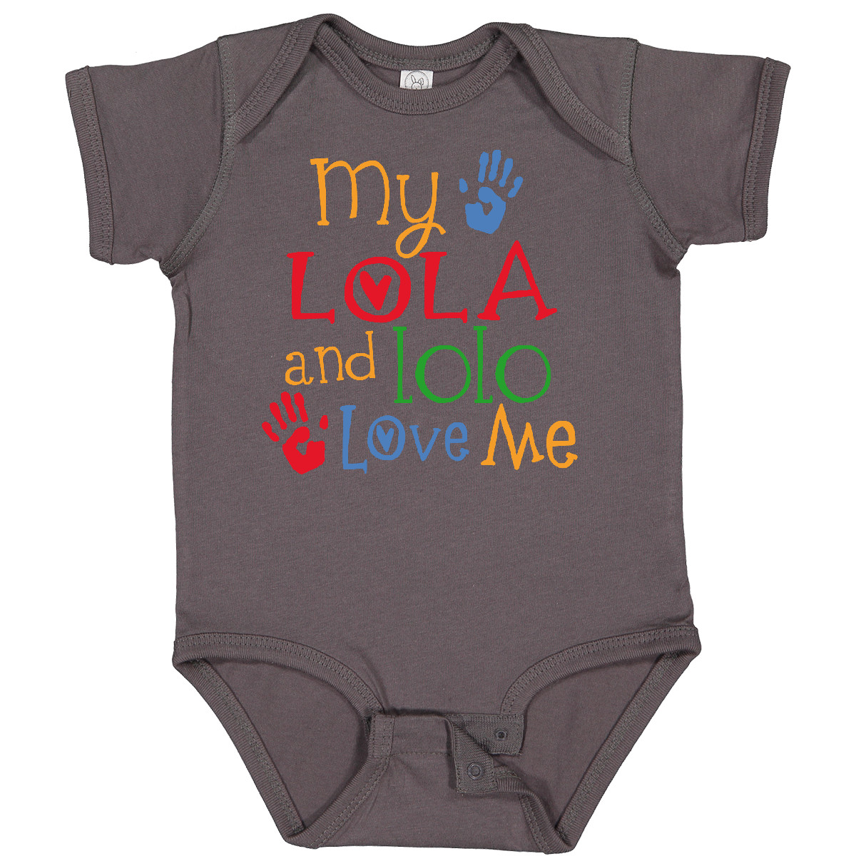Inktastic My Lola And Lolo Love Me Grandchild Baby Bodysuit Loves Childs Kids
