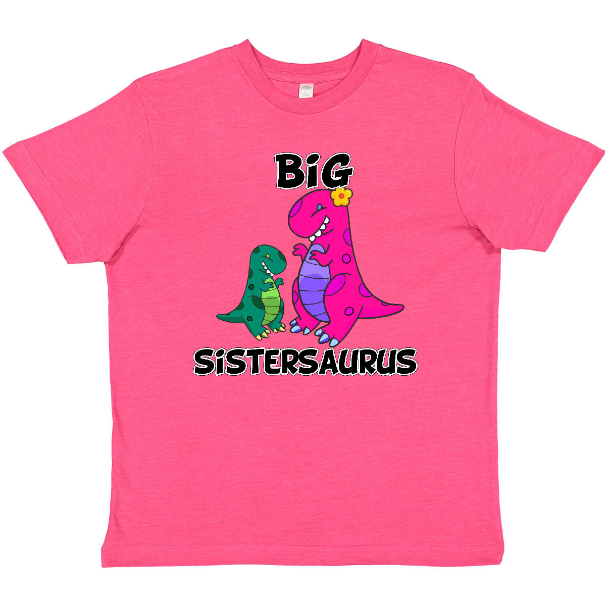 Camiseta Inktastic Big Sistersaurus Juvenil Dinosaurio Hermana Rosa Camiseta Niños Niños - Imagen 7 de 7