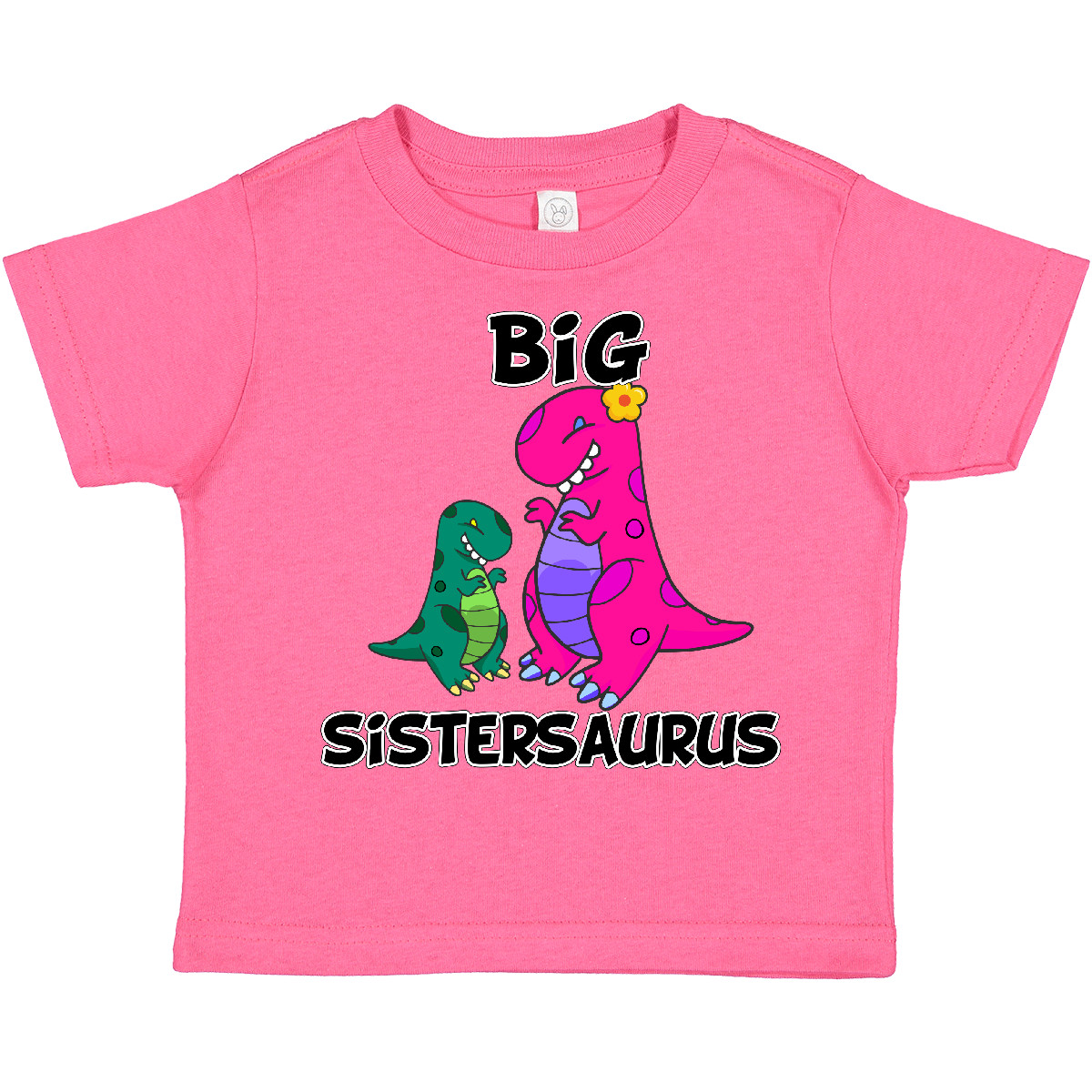 Inktastic Big Sistersaurus Toddler T-Shirt Dinosaur Sister Pink Gift Child Kid - Picture 7 of 13