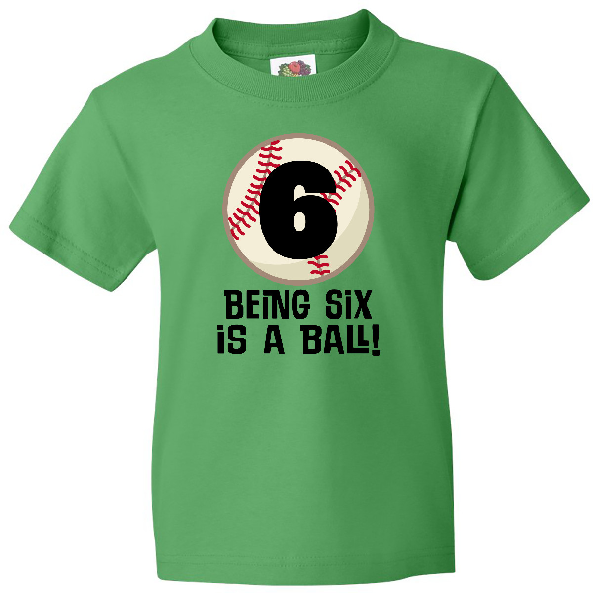 Inktastic 6th Birthday Baseball 6 Year Old Youth T-Shirt Six Boys Kids Sports Im - Picture 2 of 5