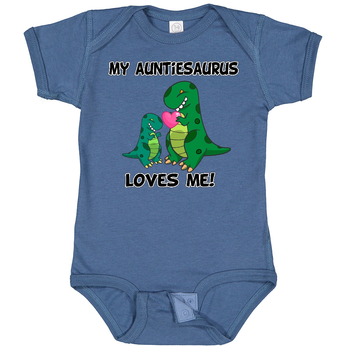 Inktastic My Auntiesaurus Loves Me Baby Bodysuit Dinosaur Cute Aunt One-piece - Picture 3 of 8