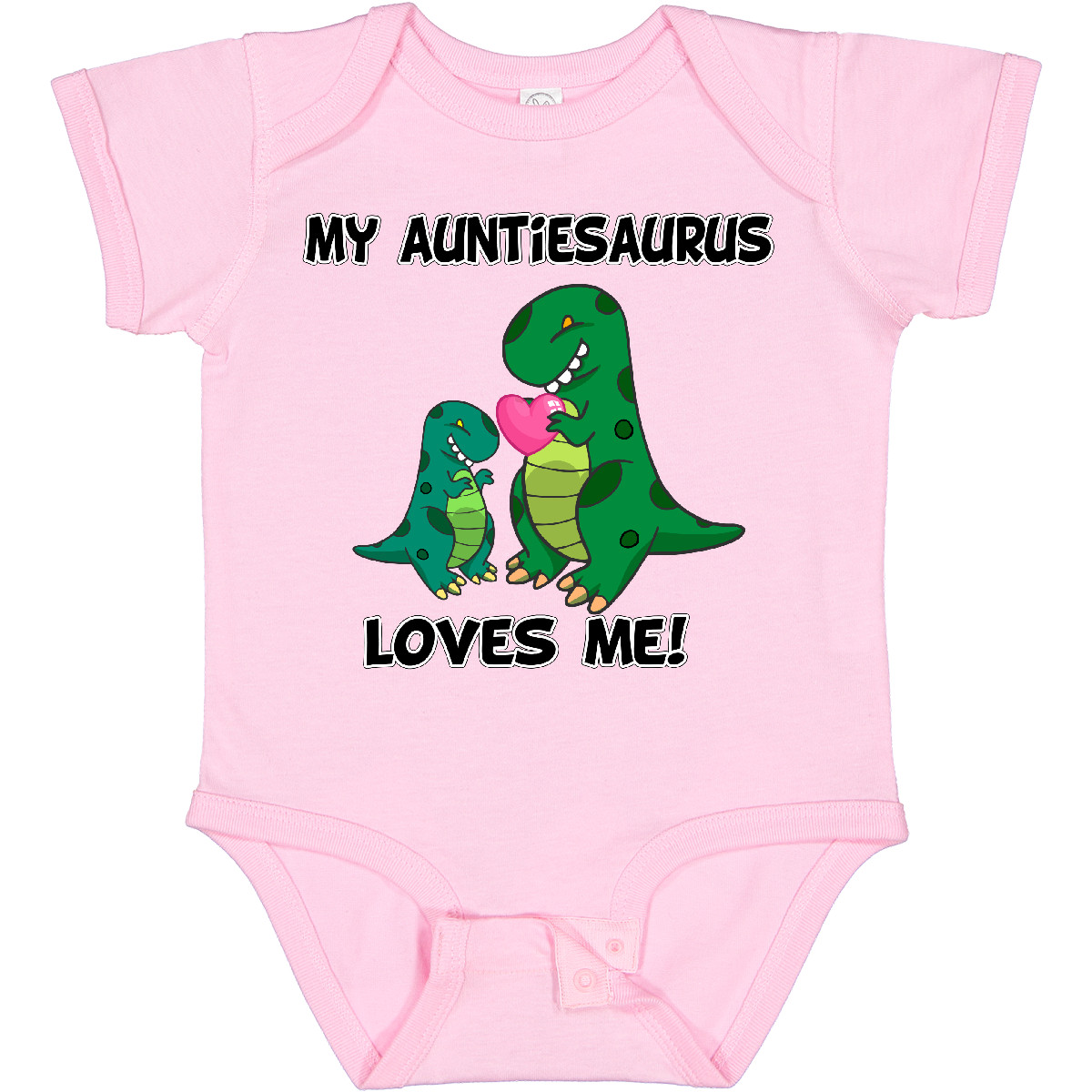 Inktastic My Auntiesaurus Loves Me Baby Bodysuit Dinosaur Cute Aunt One-piece - Picture 6 of 8