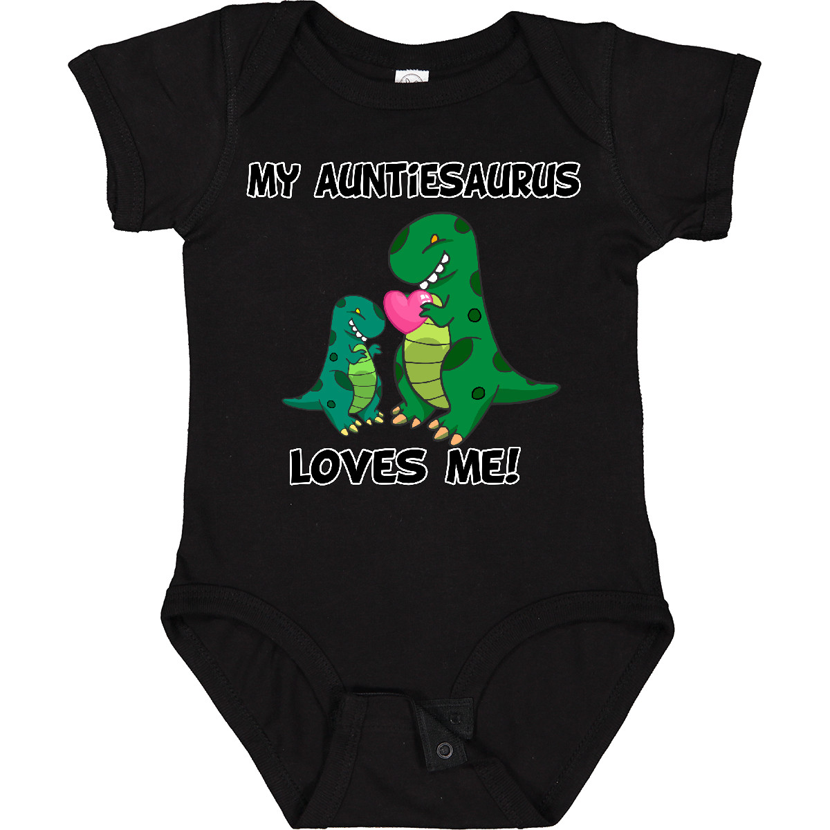 Inktastic My Auntiesaurus Loves Me Baby Bodysuit Dinosaur Cute Aunt One-piece - Picture 2 of 8