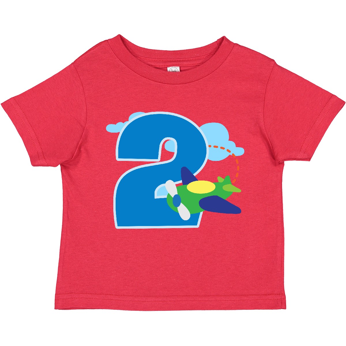 T-Shirt Inktastic 2. Geburtstag Flugzeug Jungen 2 Jahre Kleinkind Happy Two Im Big - Bild 10 von 10