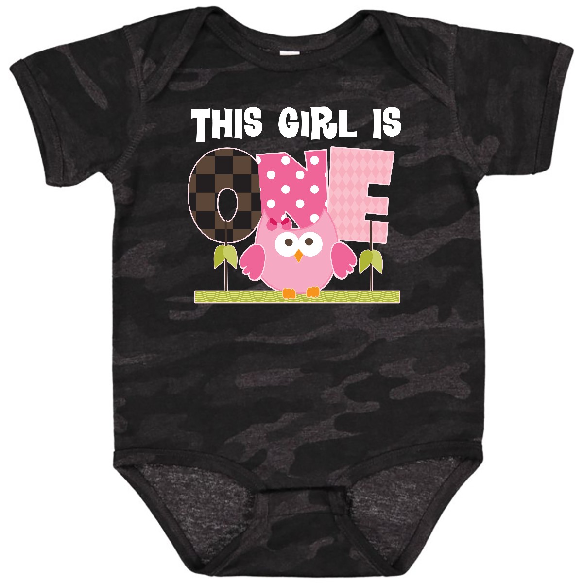 Inktastic 1st Birthday Owl Girls Cute Baby Bodysuit First 1 Year Old Polka Dot - Picture 9 of 10