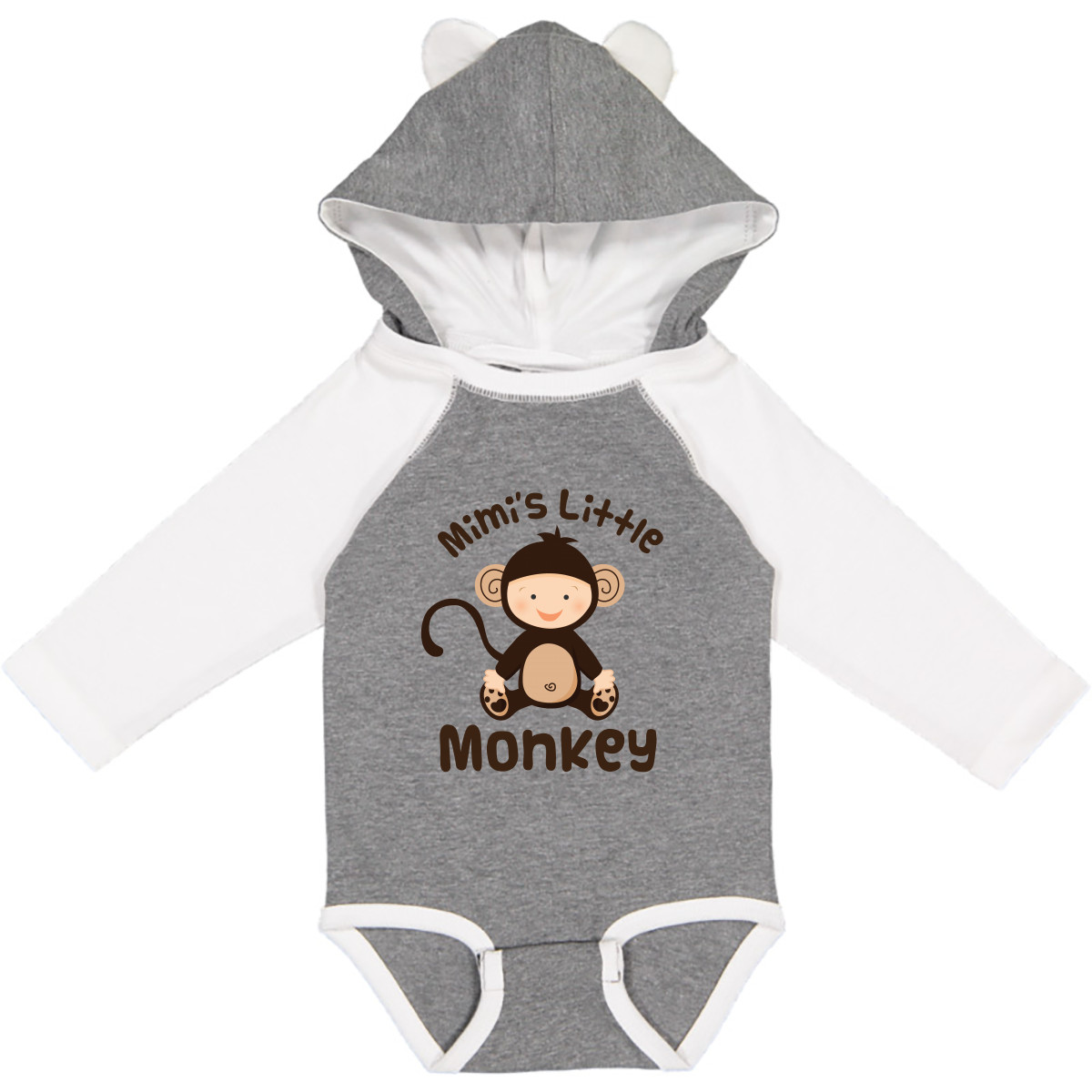Inktastic Mimi Little Monkey Grandchild Long Sleeve Creeper Mimis From Grandson