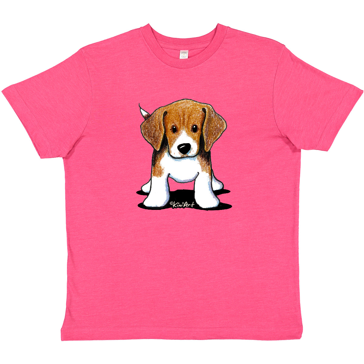 Inktastic Beagle Youth T-Shirt - KiniArt Beagles Dog Cartoon Cute Canine Drawing - Picture 3 of 4