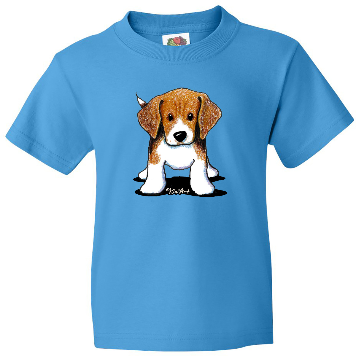 Inktastic Beagle Youth T-Shirt - KiniArt Beagles Dog Cartoon Cute Canine Drawing - Picture 2 of 4