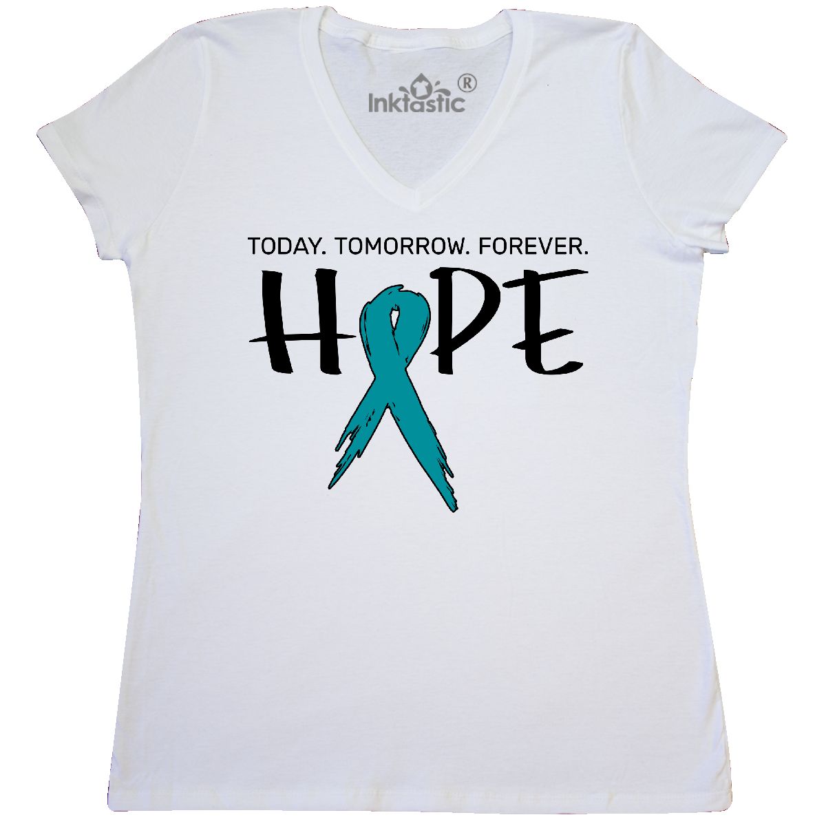 inktastic I Wear Teal and White for My Granny Cervical Cancer Baby T-Shirt