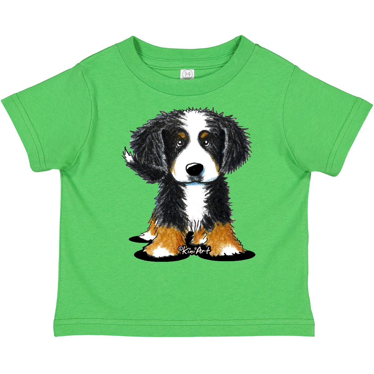 Inktastic Bernese Mountain Dog Toddler T-Shirt - KiniArt Bmd Cute Drawing Unisex - Picture 2 of 25