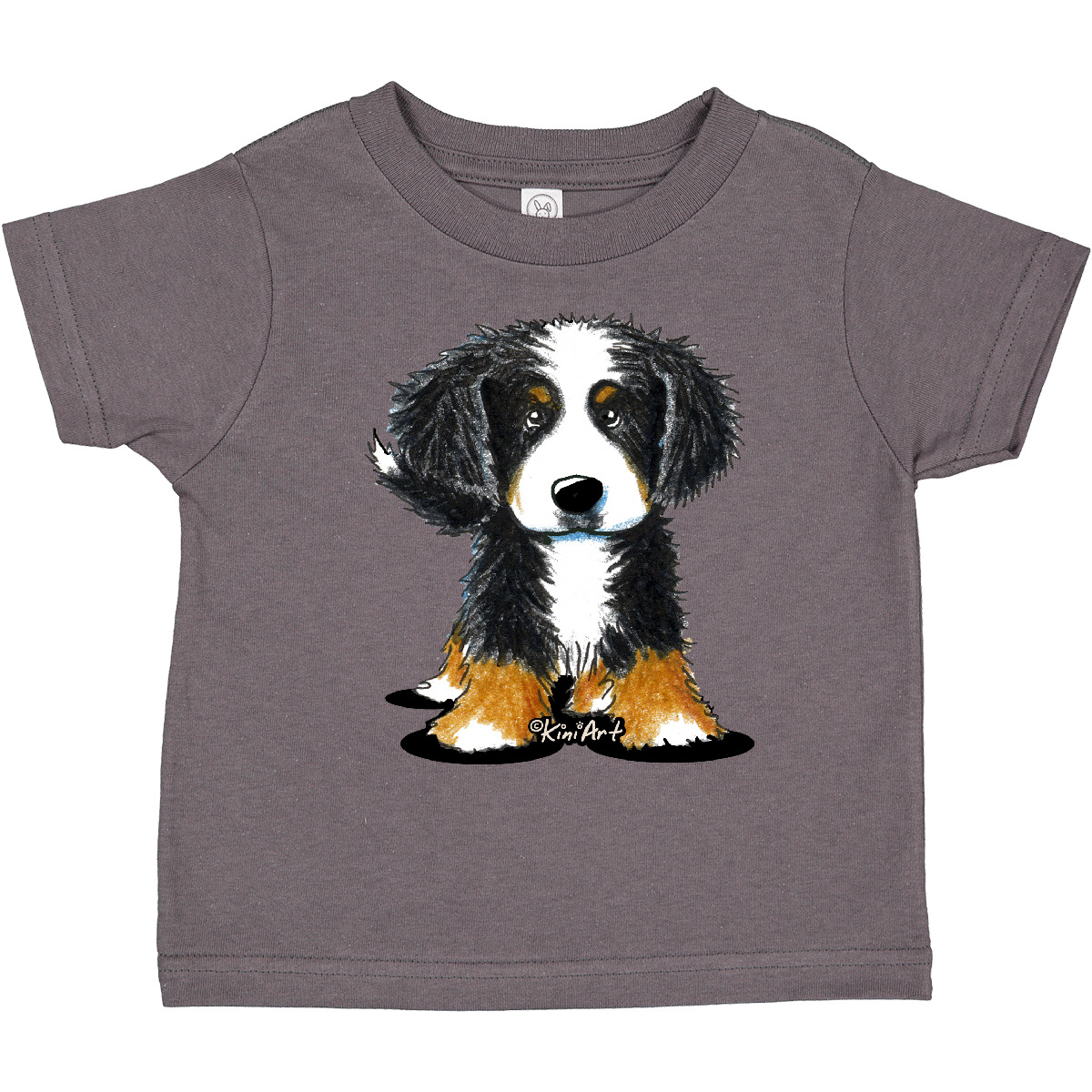 Inktastic Bernese Mountain Dog Toddler T-Shirt - KiniArt Bmd Cute Drawing Unisex - Picture 4 of 25