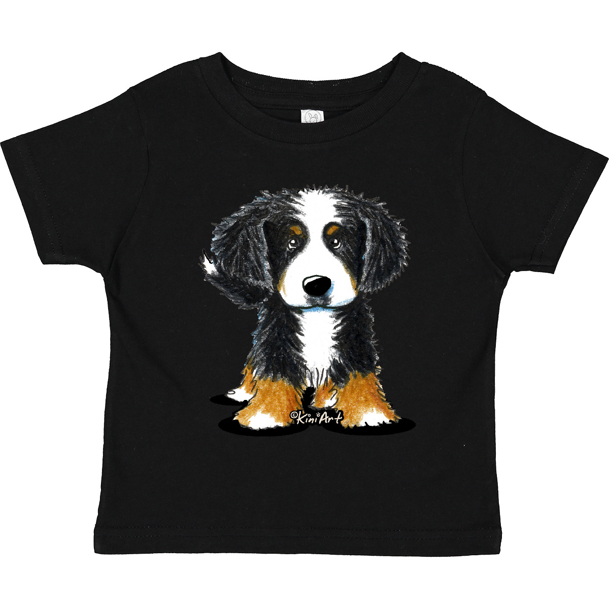 Inktastic Bernese Mountain Dog Toddler T-Shirt - KiniArt Bmd Cute Drawing Unisex - Picture 3 of 25