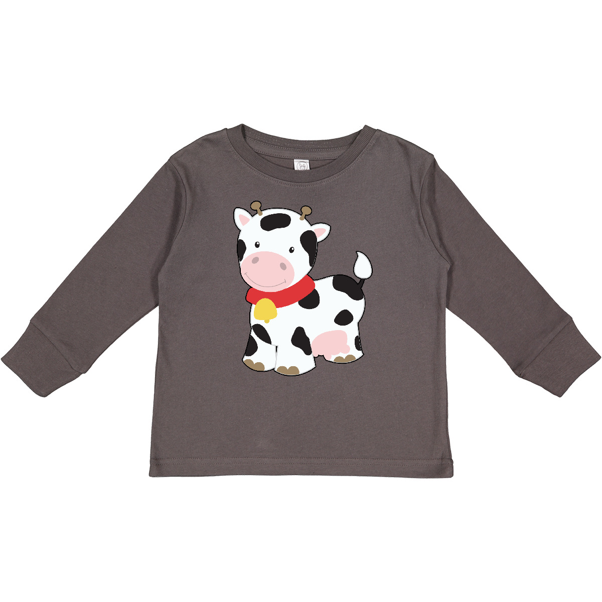 Inktastic Cow Toddler Long Sleeve T-Shirt Friendly Farm Animal With Bell Farmer