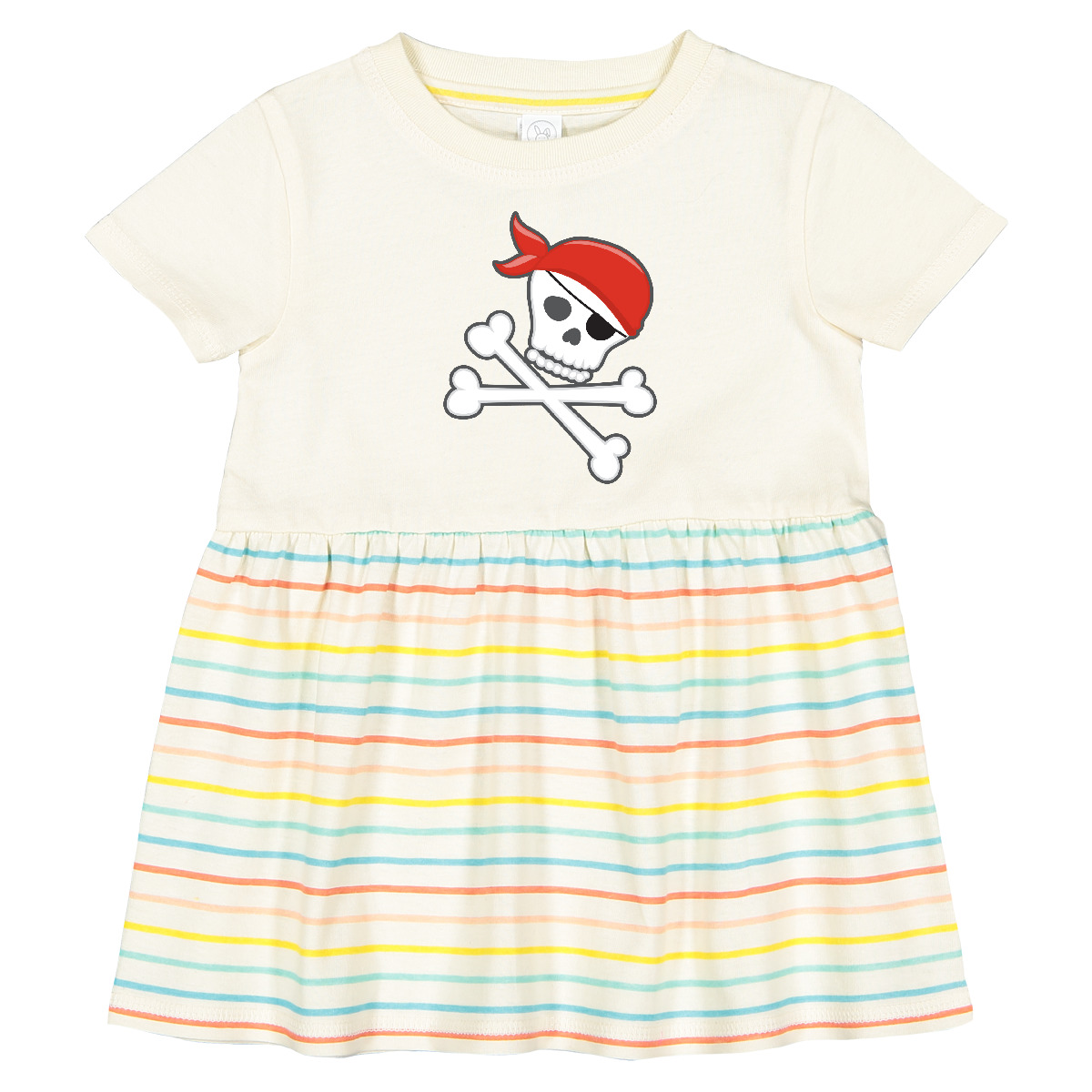 Inktastic Pirate Skull And Crossbones Infant Dress Pirates Ship Eye Patch Lost